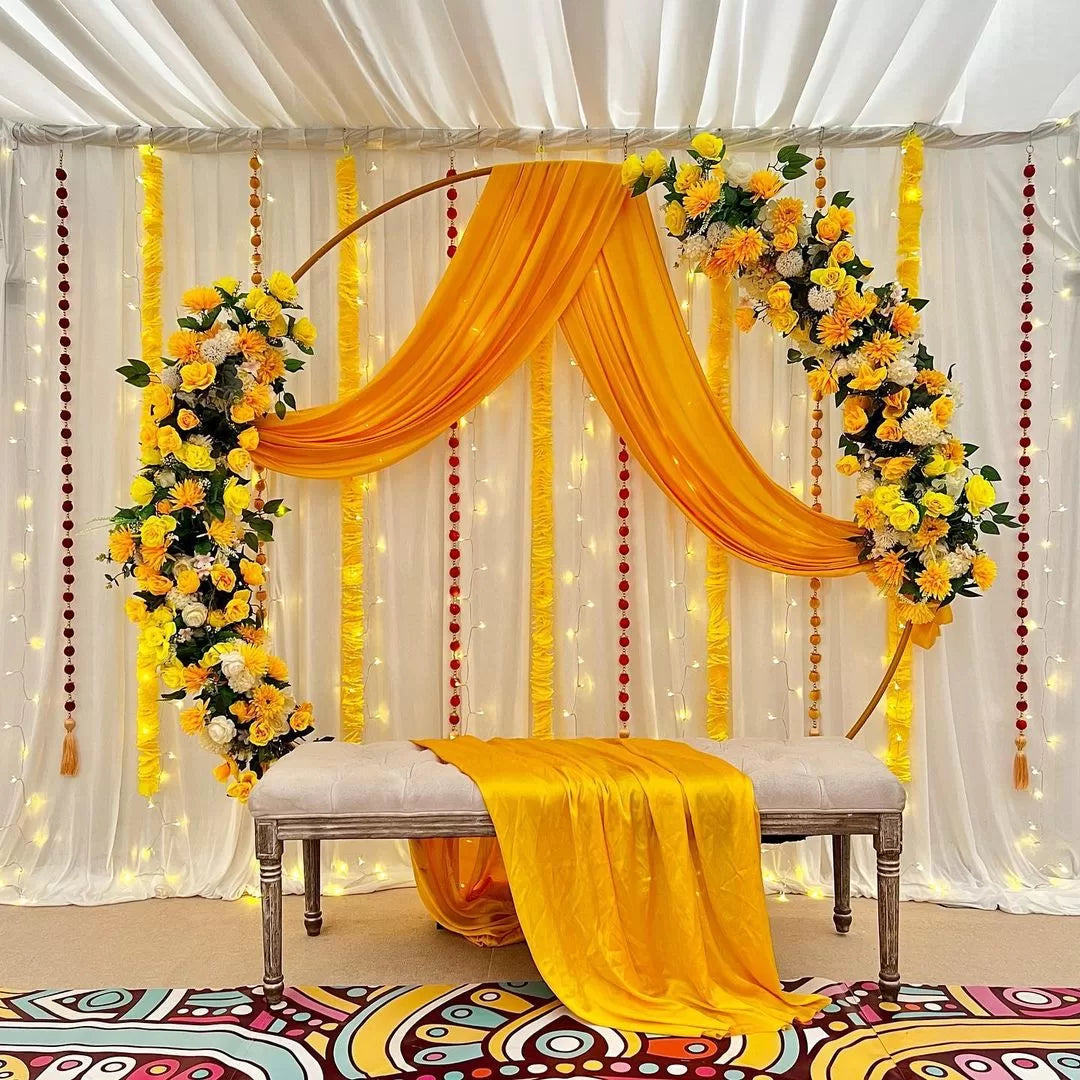 Mehndi Yellow Floral Arch